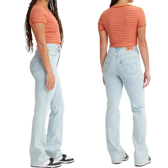 Levi’s Ribcage Bootcut Jeans Light Wash W25 L33 - Picture 1 of 9